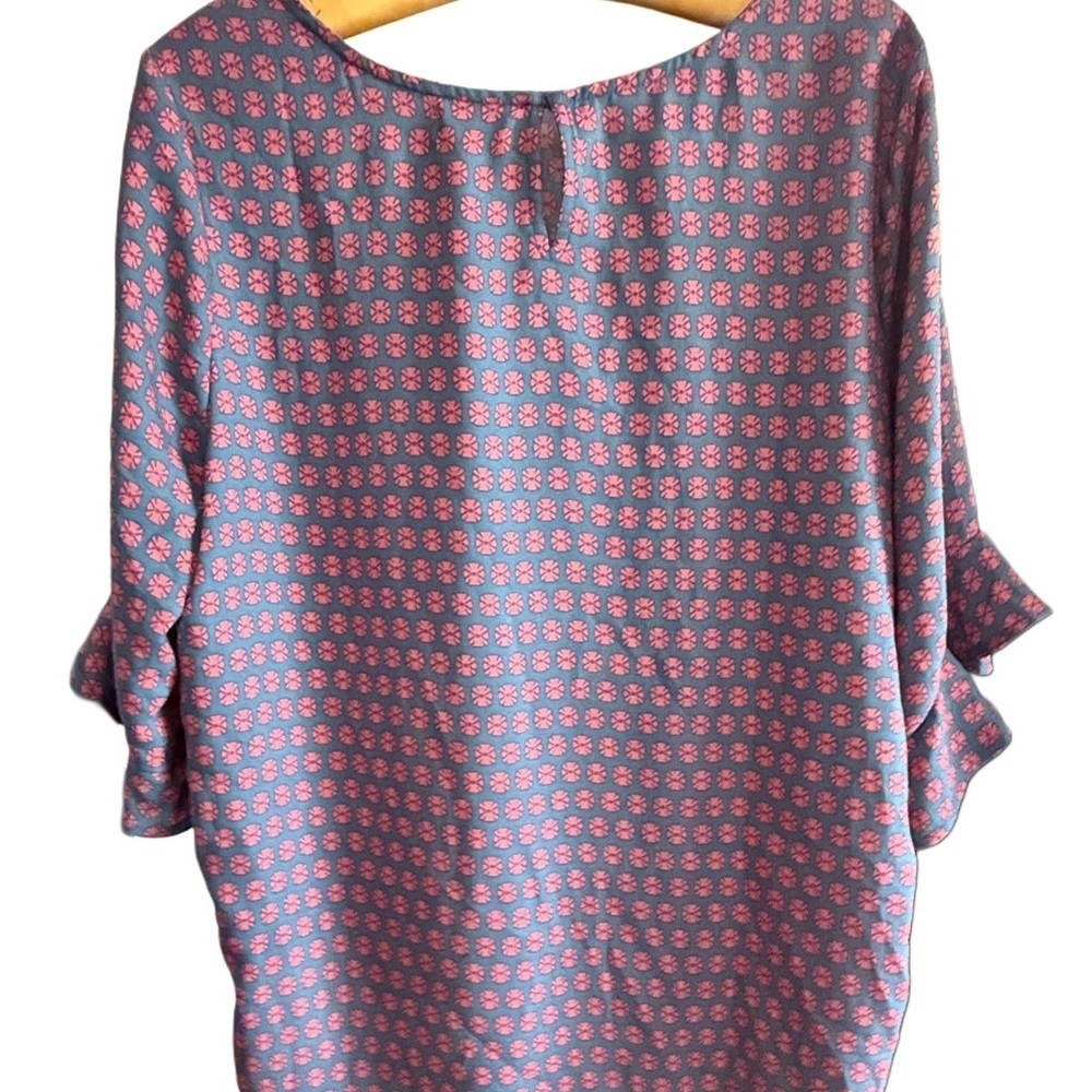 Floral Blue and Pink Women's Top size XL - Picture 8 of 12